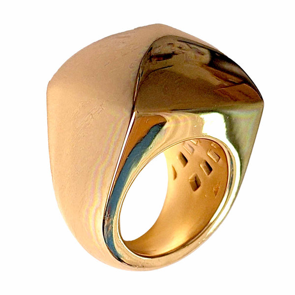 GOLD PLATED DOME RING