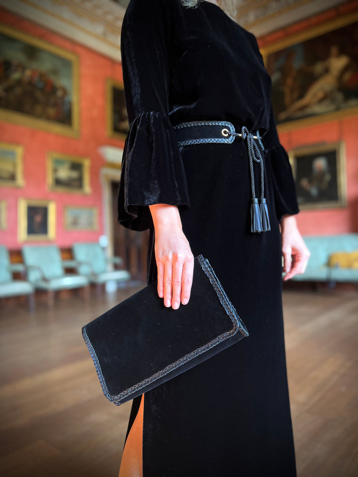 black velvet belt for dress Black Velvet Belt For Women 32" / 80 cm