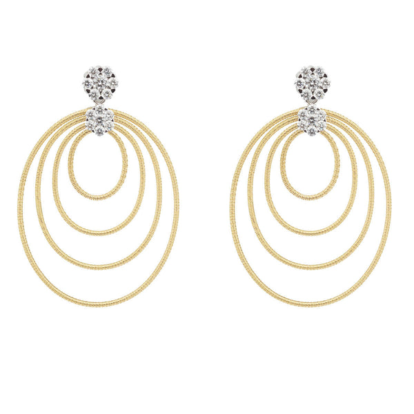 MULTI-ROPE EARRINGS DIAMONDS AND GOLD