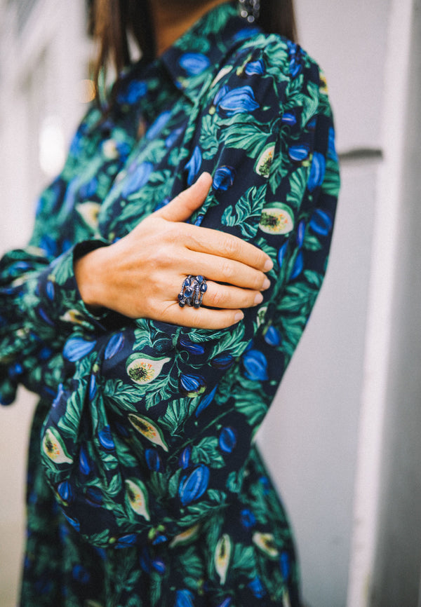 Sapphire Saturn Ring